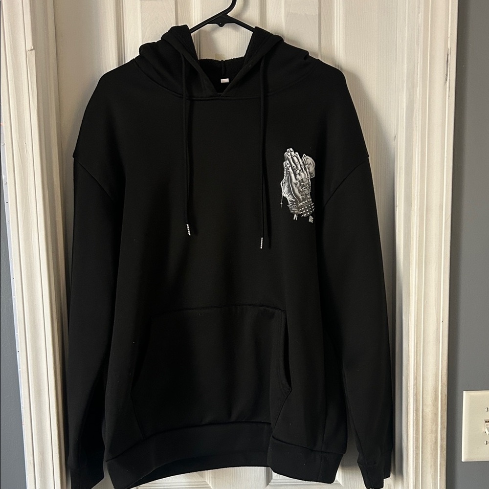 Praying Hands Black Hoodie